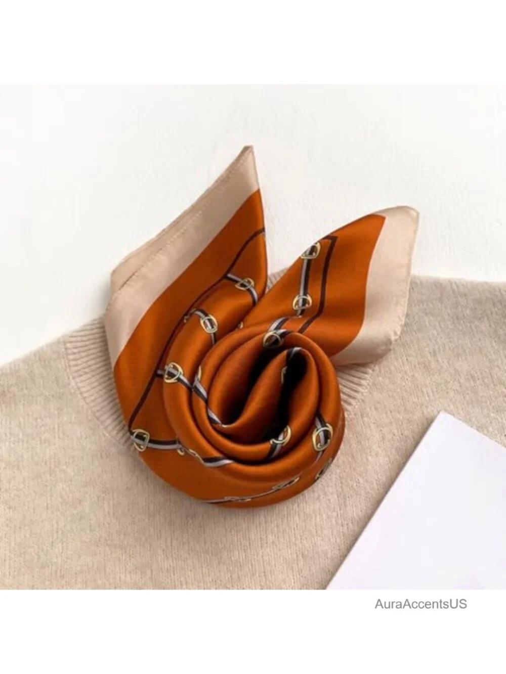 100% Real Mulberry Silk Small Square Scarf Neckerchief